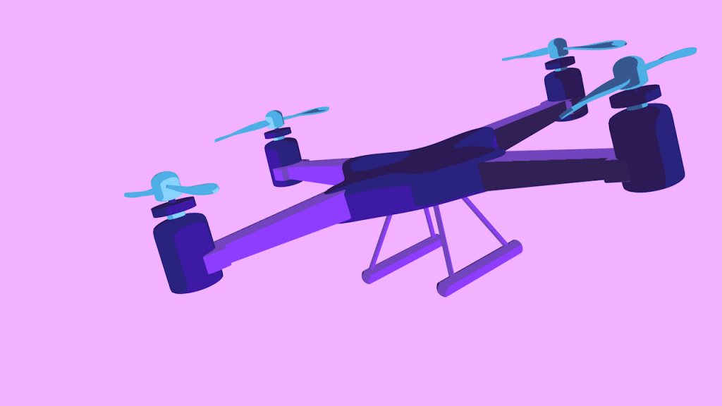 Модель 3D дрона для анимационного видеоролика